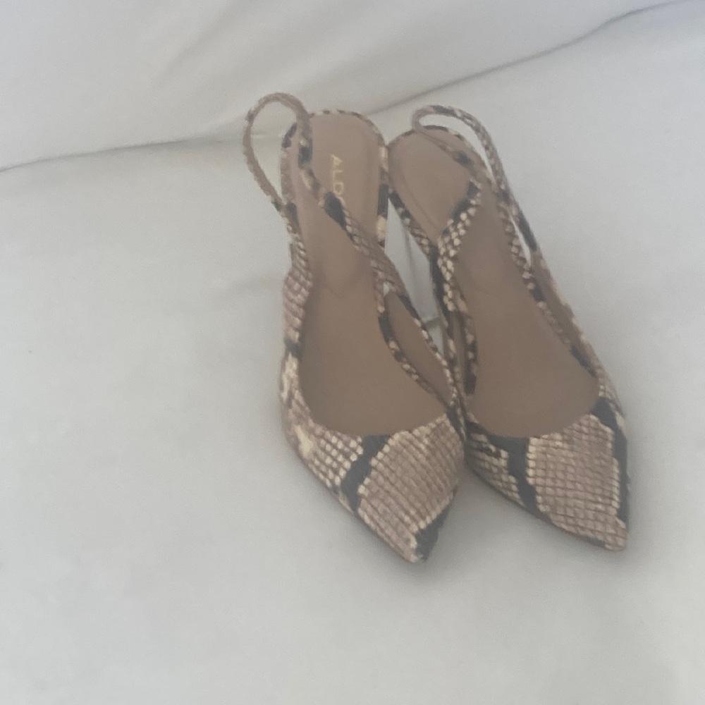 Shoes heel sandals, snake panther,